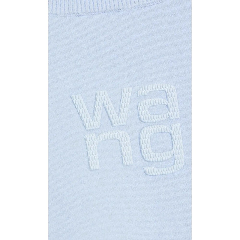 Alexander Wang Blue knit turtleneck sweater with logo size M - Picture 2 of 6